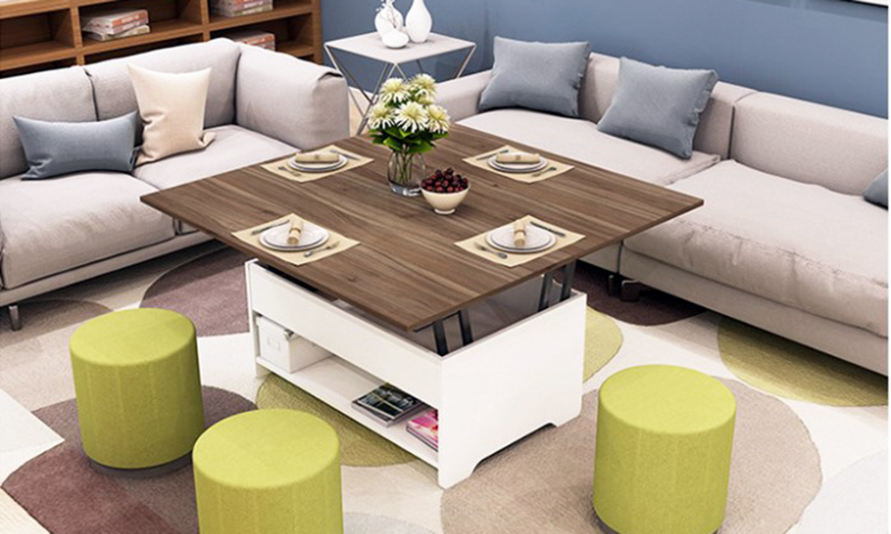 Mẫu Bàn Trà Kết Hợp Bàn Ăn Đẹp Tiện Ích?