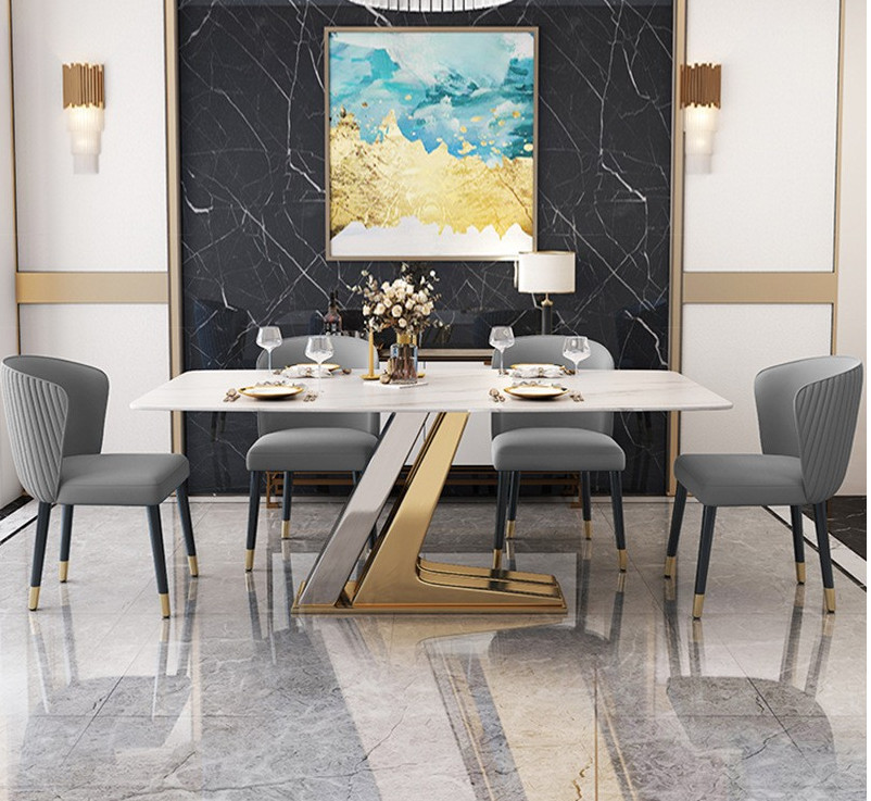 Bàn ăn mặt đá cao cấp Zigzac - BAH07