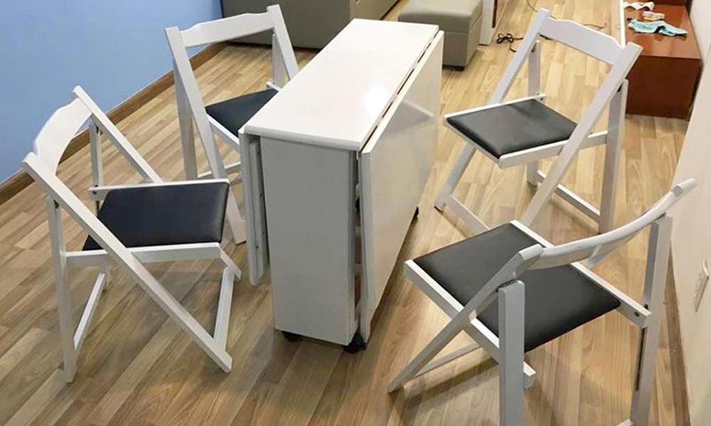 Bộ Bàn Ăn Thông Minh Hiện Đại Inox Thép