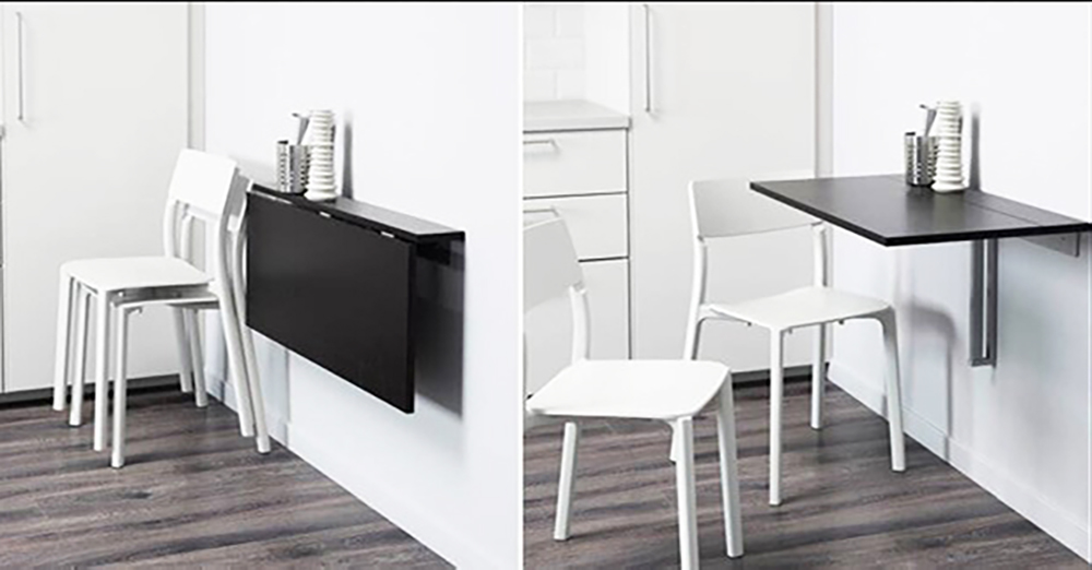 Bộ Bàn Ăn Thông Minh Gắn Tường Đẹp Tiện Ích?