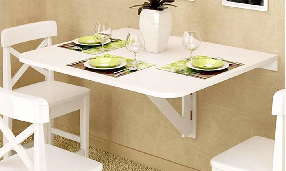 Bàn ăn thông minh gắn tường đơn giản dành cho 2 - 3 người