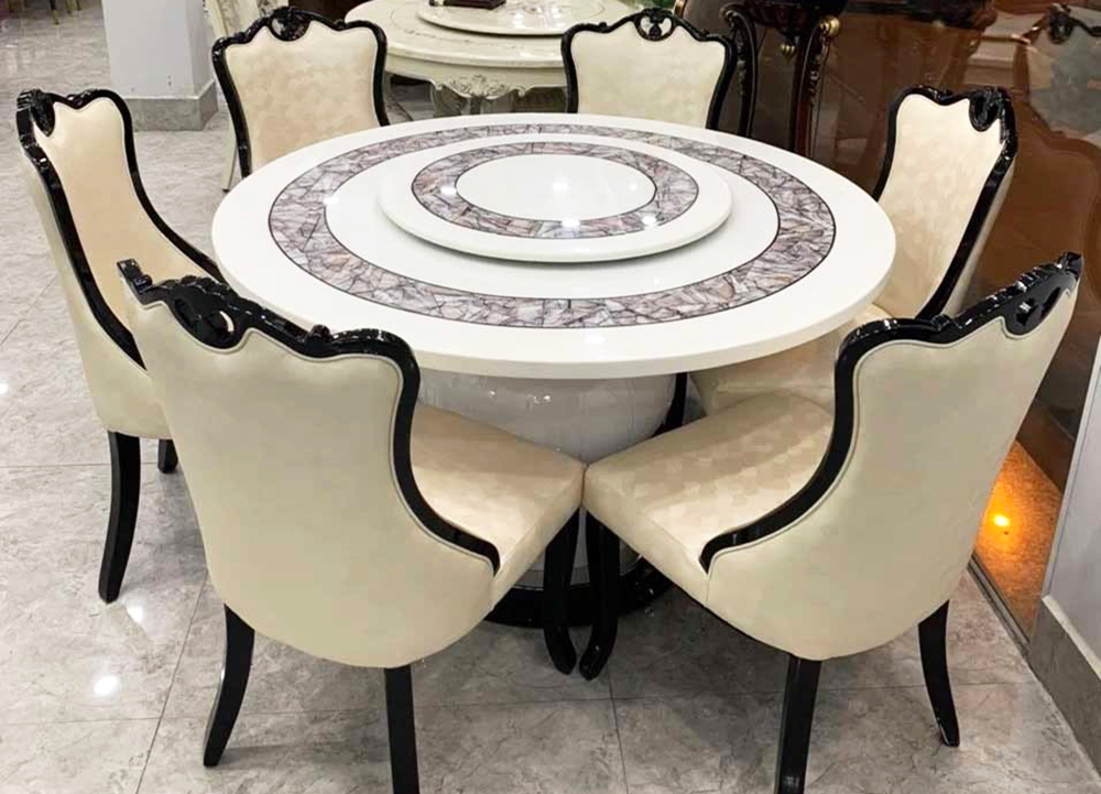 bàn ăn tròn mặt đá đẹp giá tốt