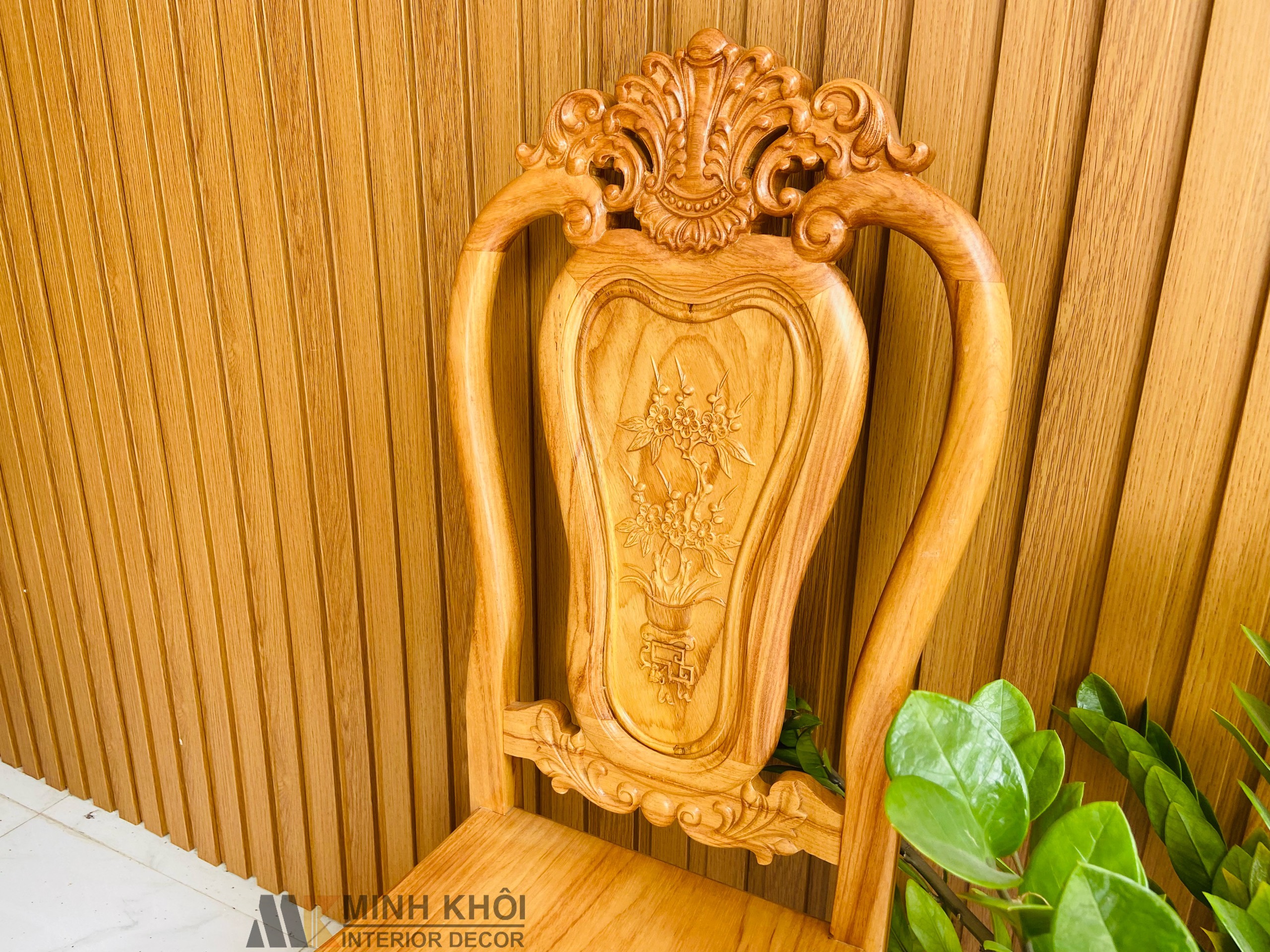 Bàn Ghế Ăn Gõ Đỏ 6 Ghế Mặt Bàn Oval - BA911