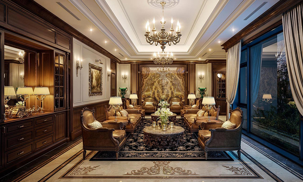 Bộ Bàn Ghế Gỗ Tân Cổ Điển Đẹp Sang Trọng