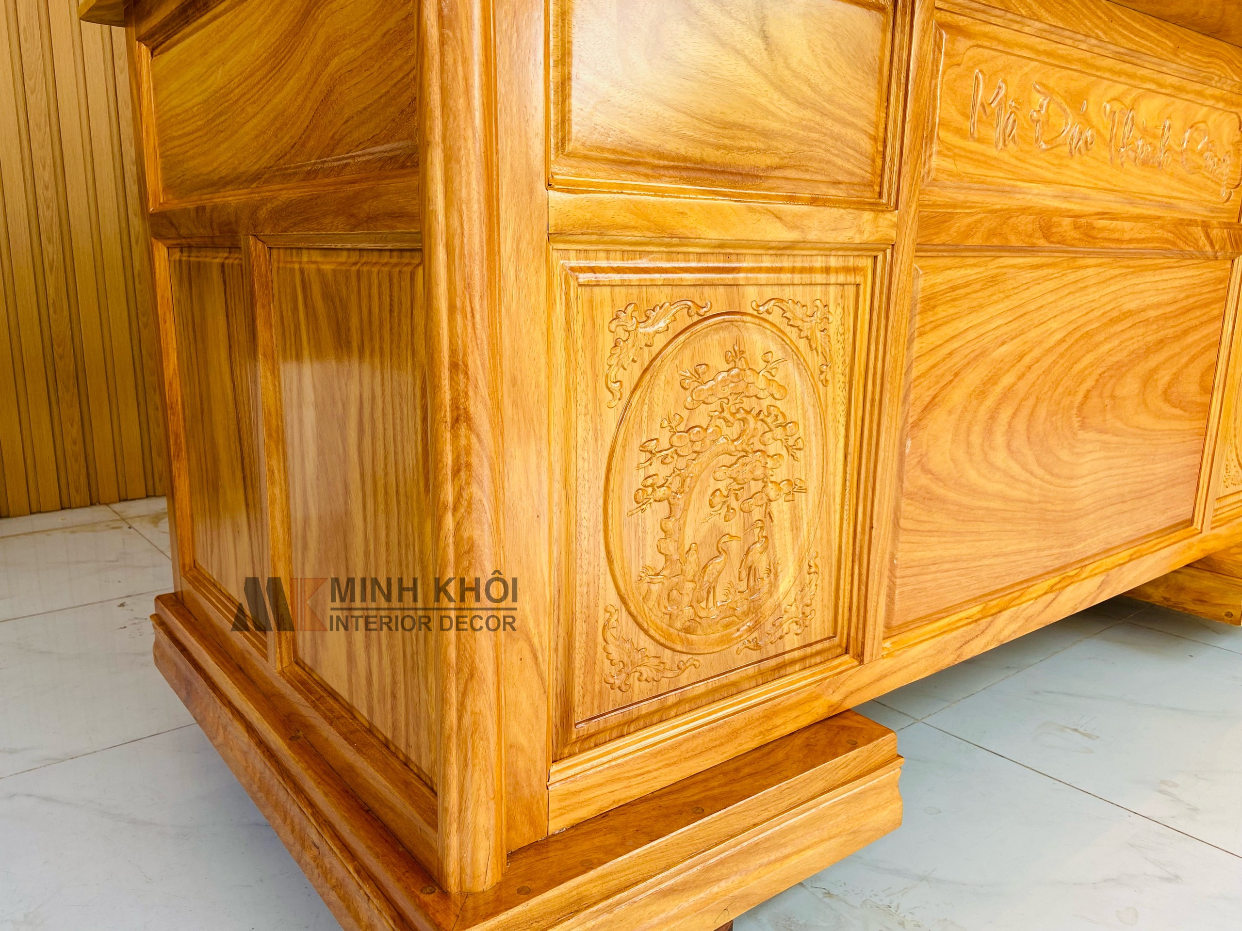 Bàn làm việc gỗ đỏ 1m8 – BLV907