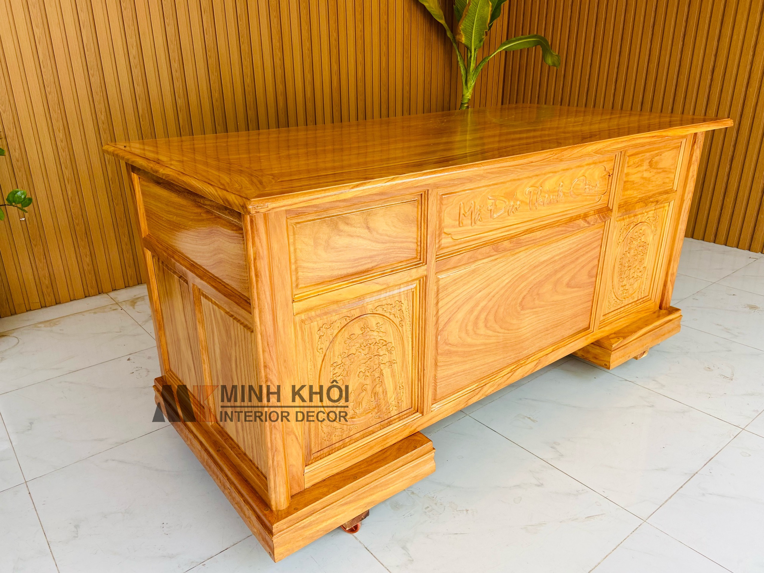 Bàn làm việc gỗ đỏ 1m8 – BLV907