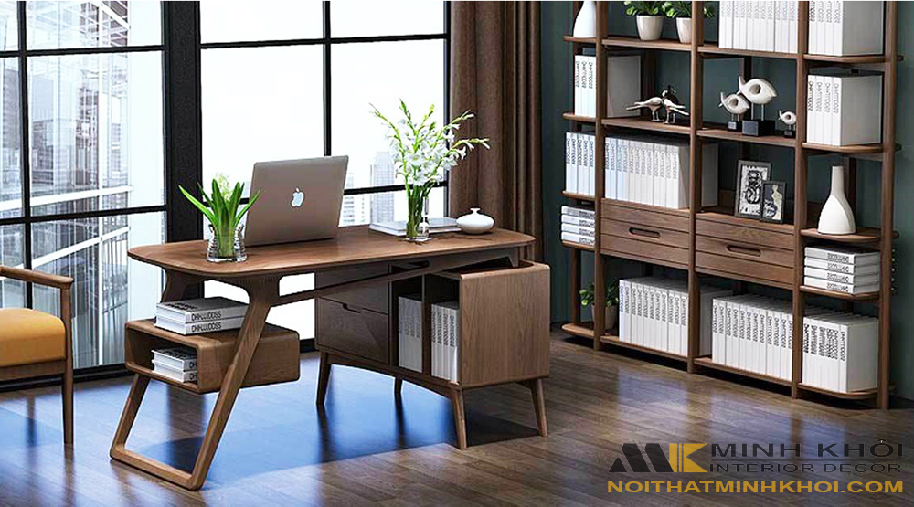 Bàn Làm Việc Văn Phòng Gỗ Hương