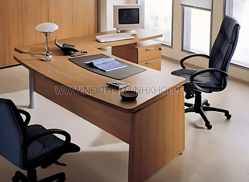 Bàn ghế làm việc giá rẻ chữ L 2
