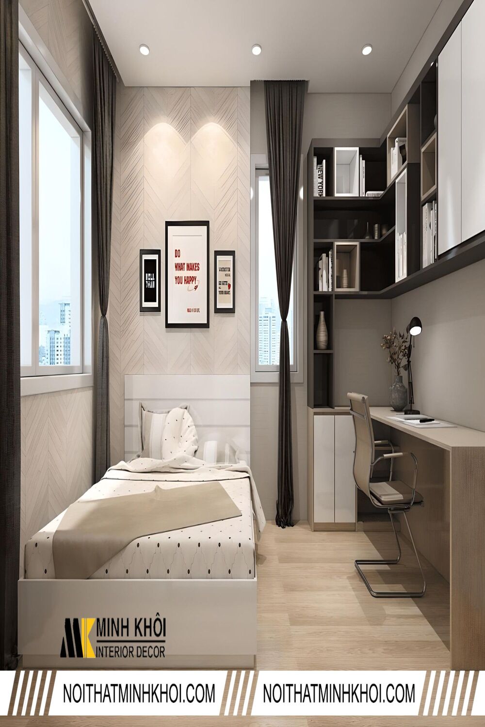 Bàn làm việc phòng ngủ đẹp, tiện dụng