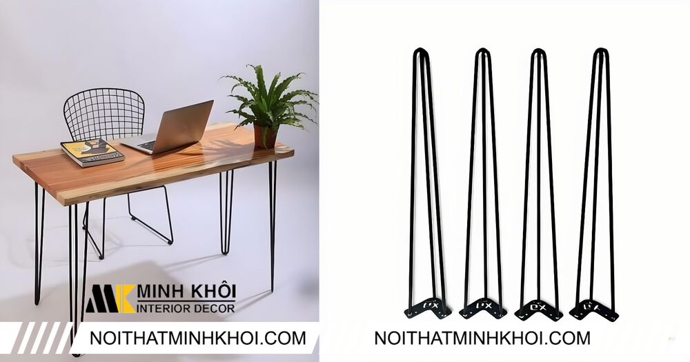 Mẫu bàn làm việc chân sắt văn phòng giá rẻ