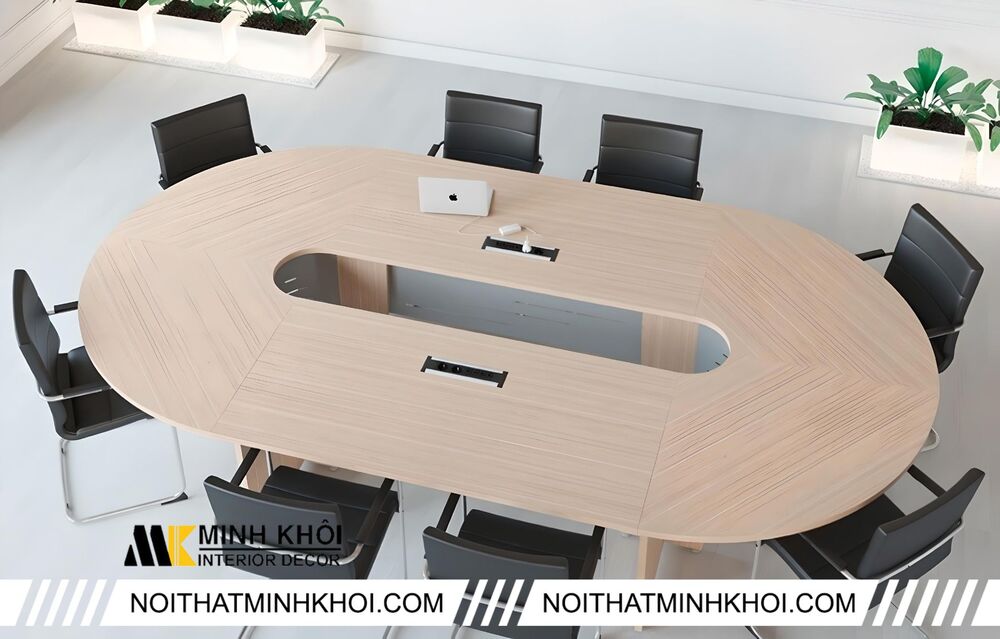 Mẫu bàn làm việc oval