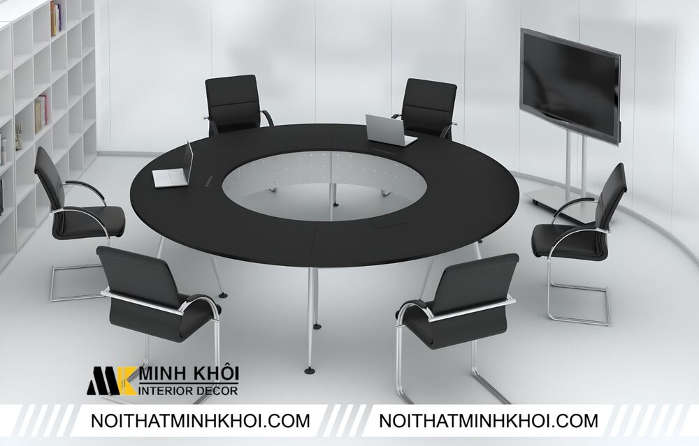 Mẫu bàn làm việc oval
