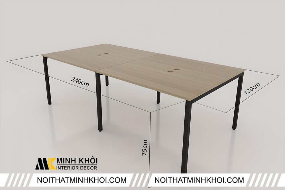 Mẫu bàn văn phòng giá rẻ từ 2m – 3m