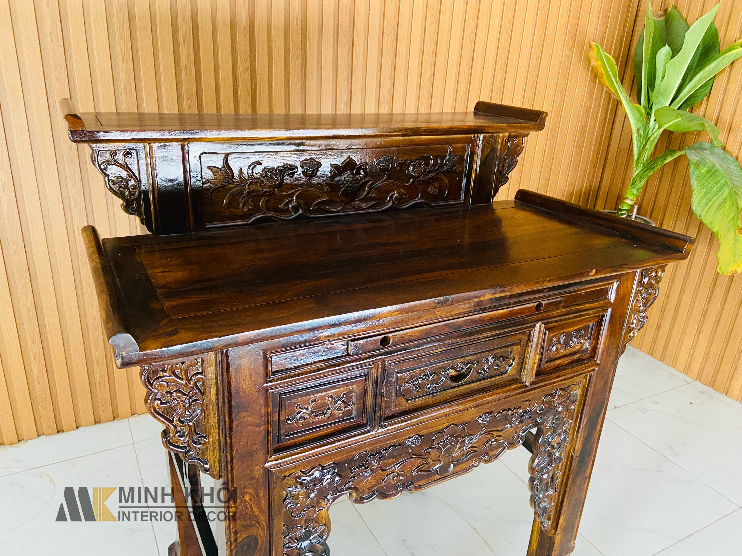 Bàn Thờ Cẩm Thị 2 Tầng Diềm - BT202