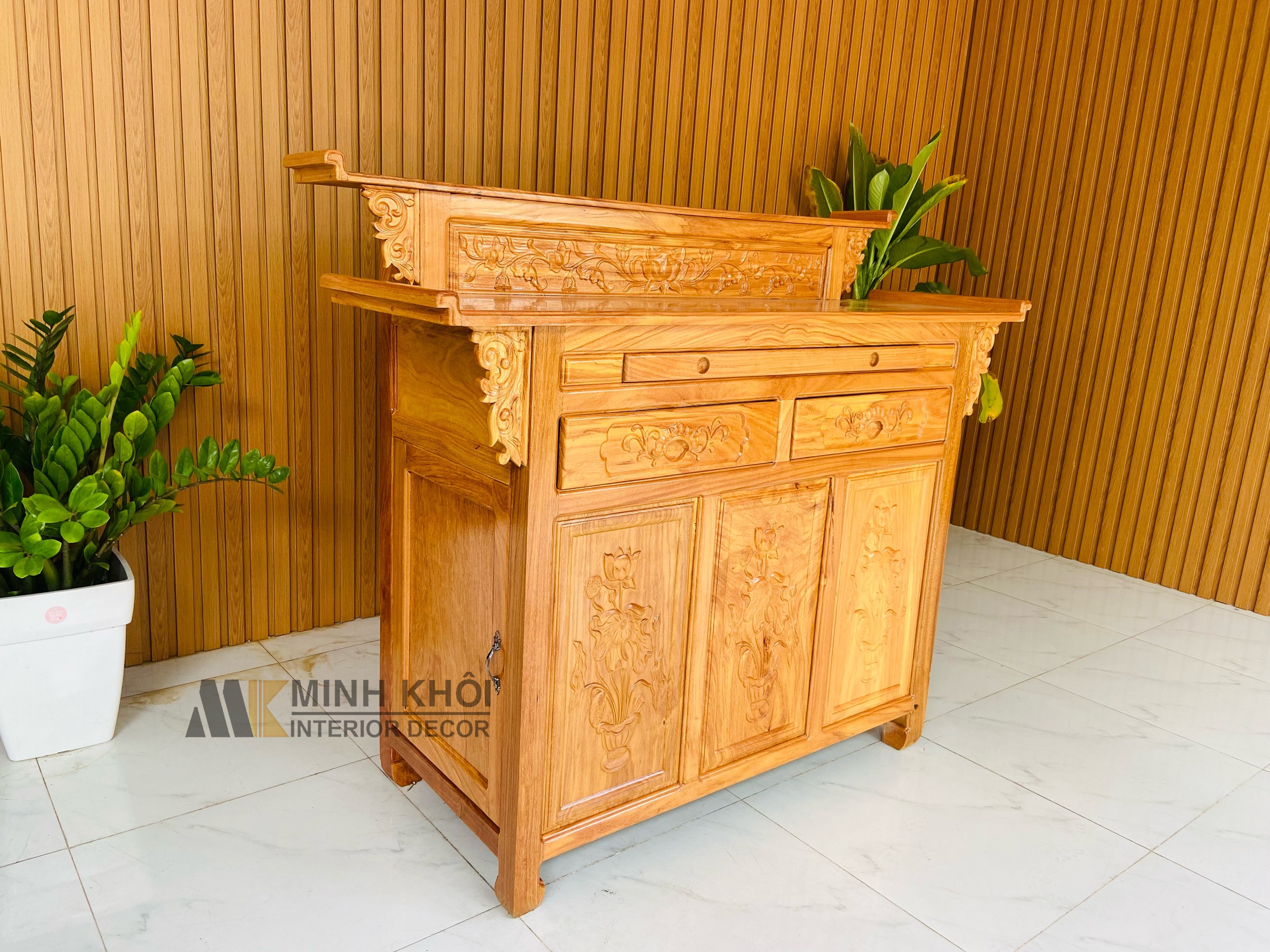 Bàn thờ gõ đỏ 2 tầng 1m54 - BT902