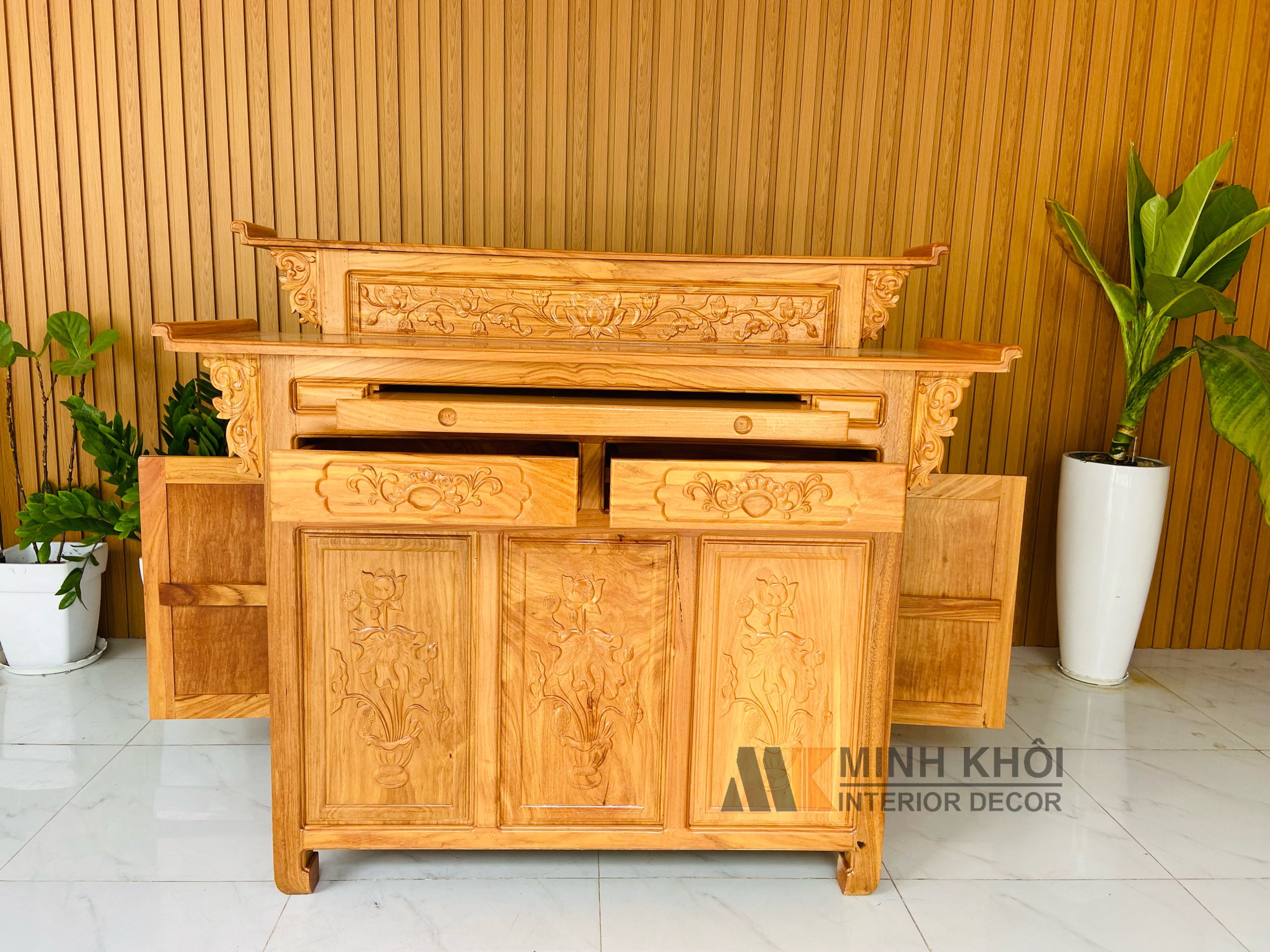 Bàn thờ gõ đỏ 2 tầng 1m54 - BT902