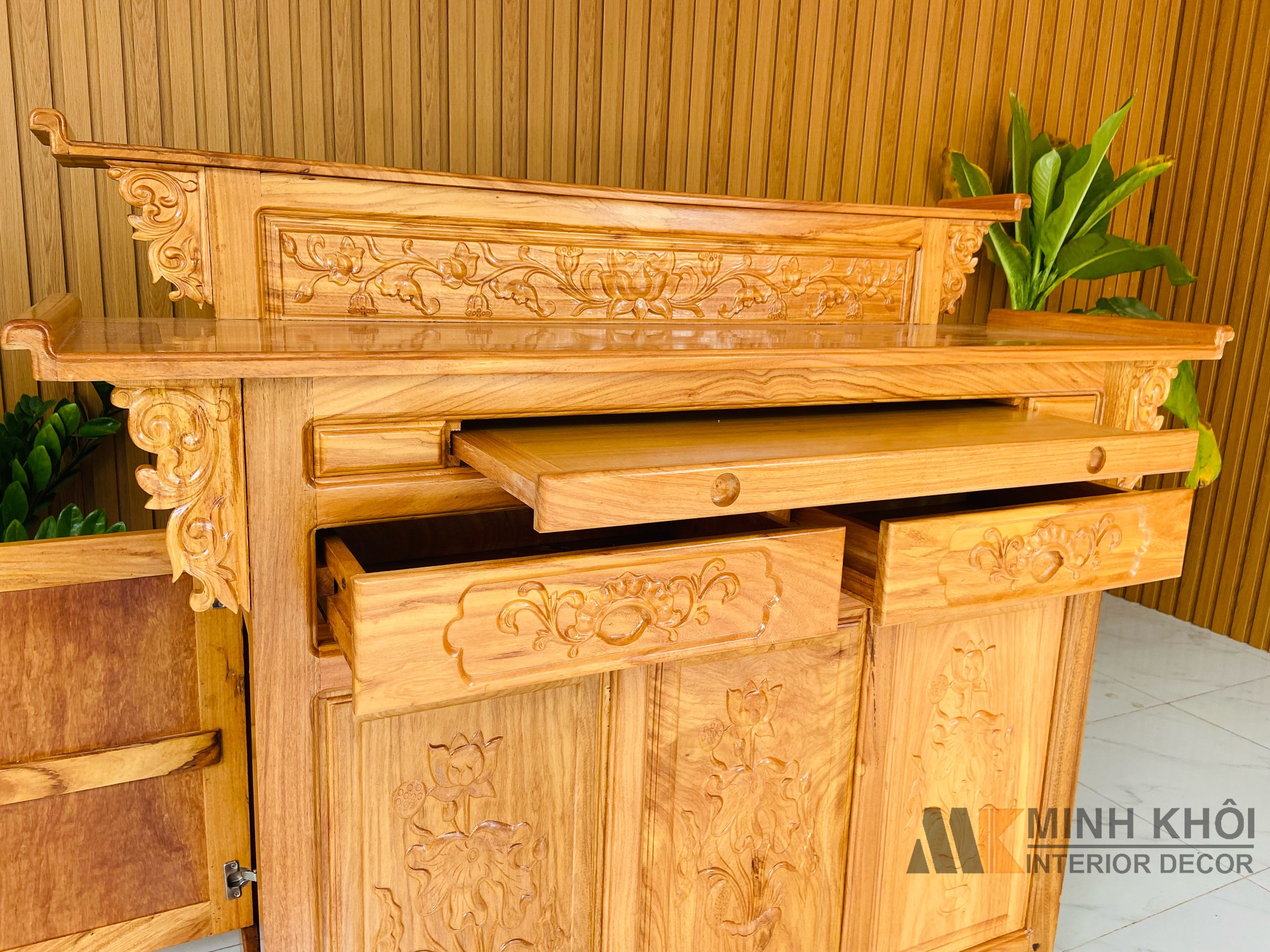 Bàn thờ gõ đỏ 2 tầng 1m54 - BT902