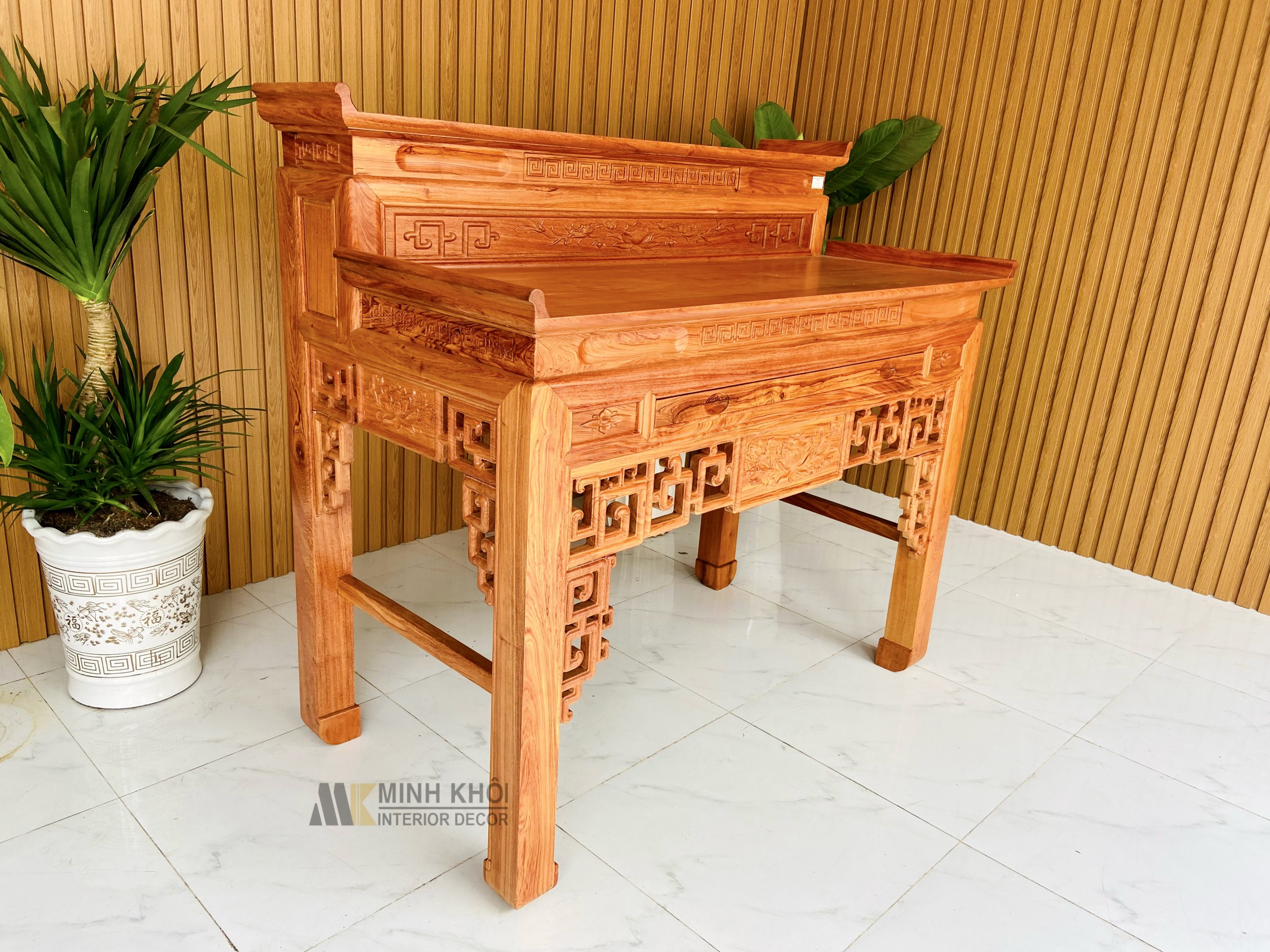Bàn thờ gỗ Hương đá 1m53 - BT2008