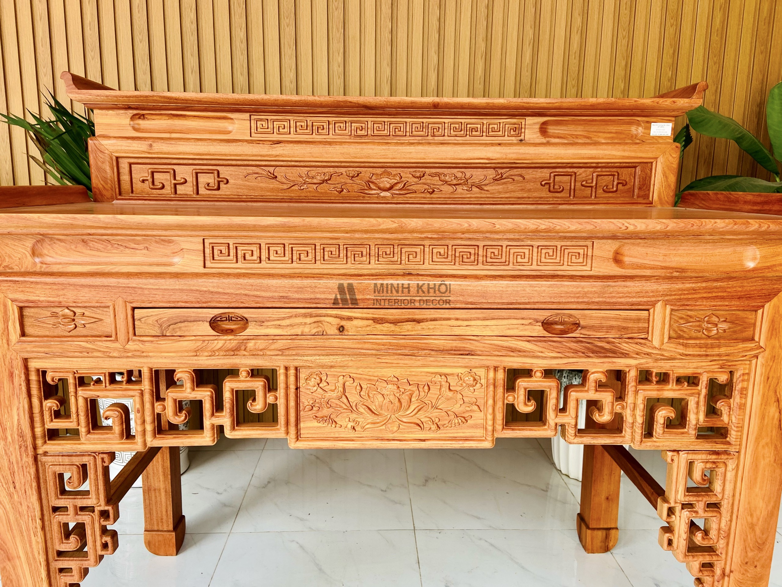 Bàn thờ gỗ Hương đá 1m53 - BT2008