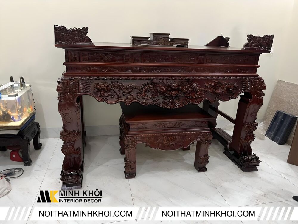 Bàn thờ án gian cao cấp, thiết kế tinh xảo
