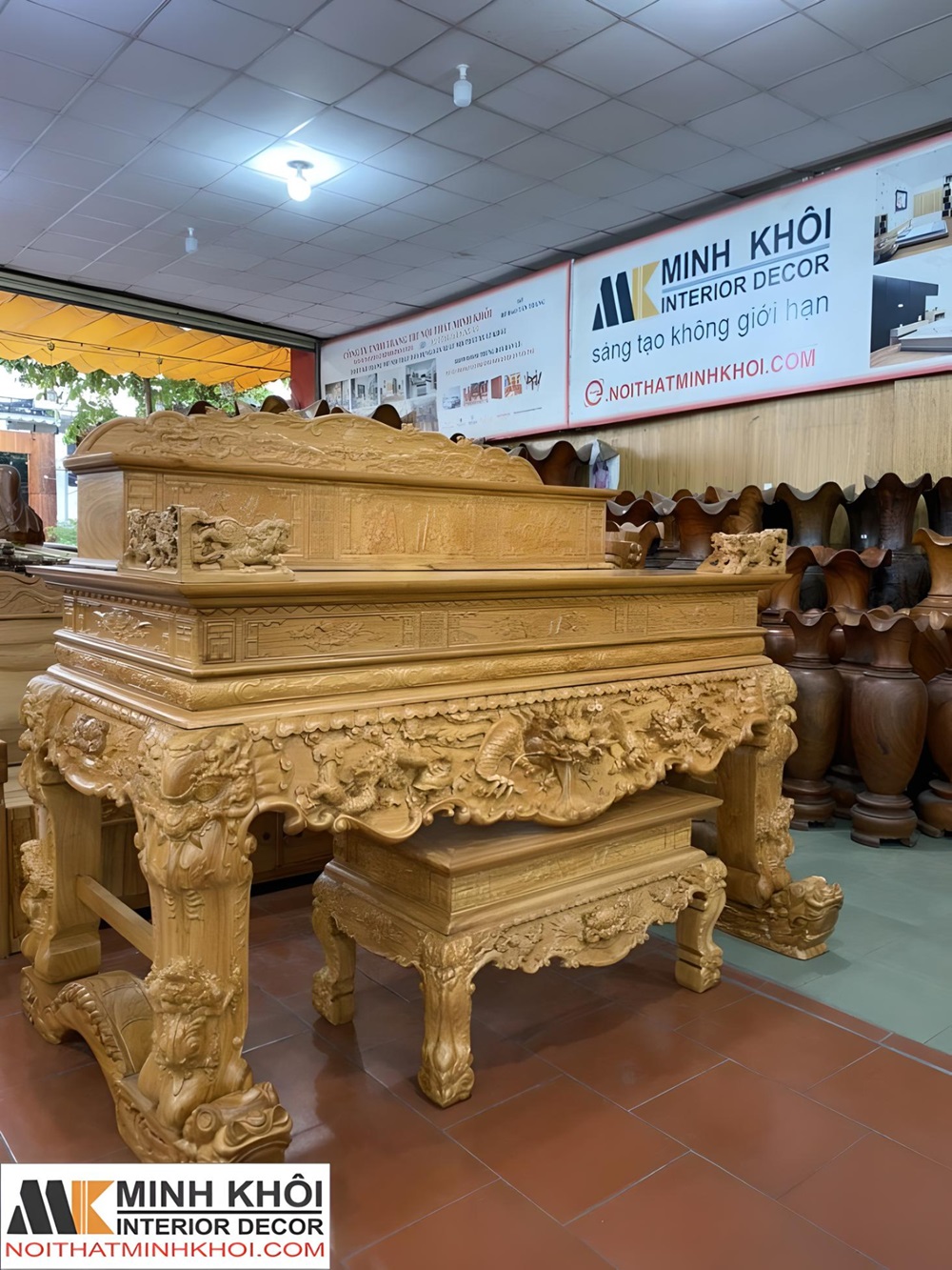 Mẫu sập thờ gỗ gõ đỏ