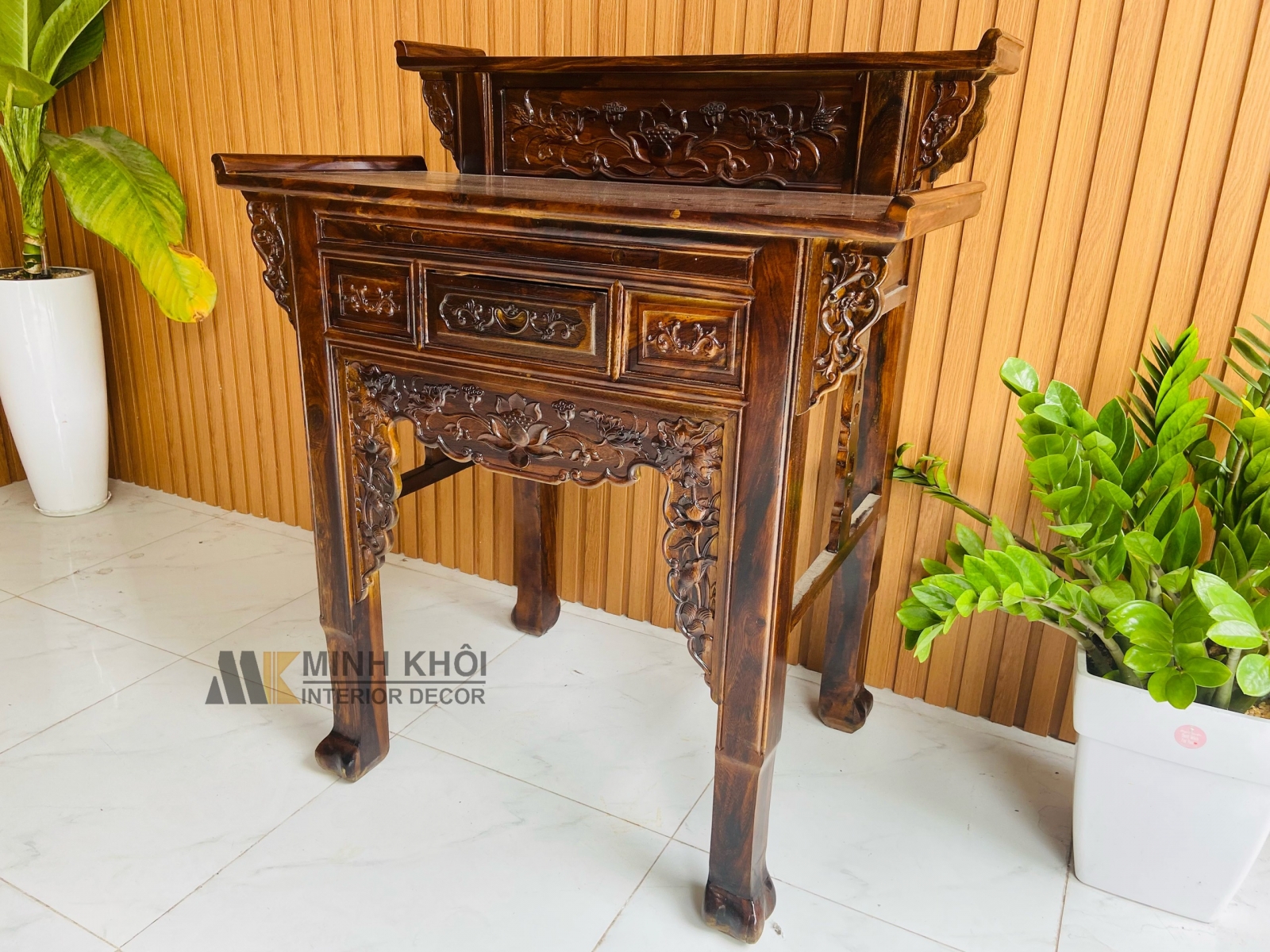 Bàn Thờ Cẩm thị 2 tầng Diềm đẹp - BT202