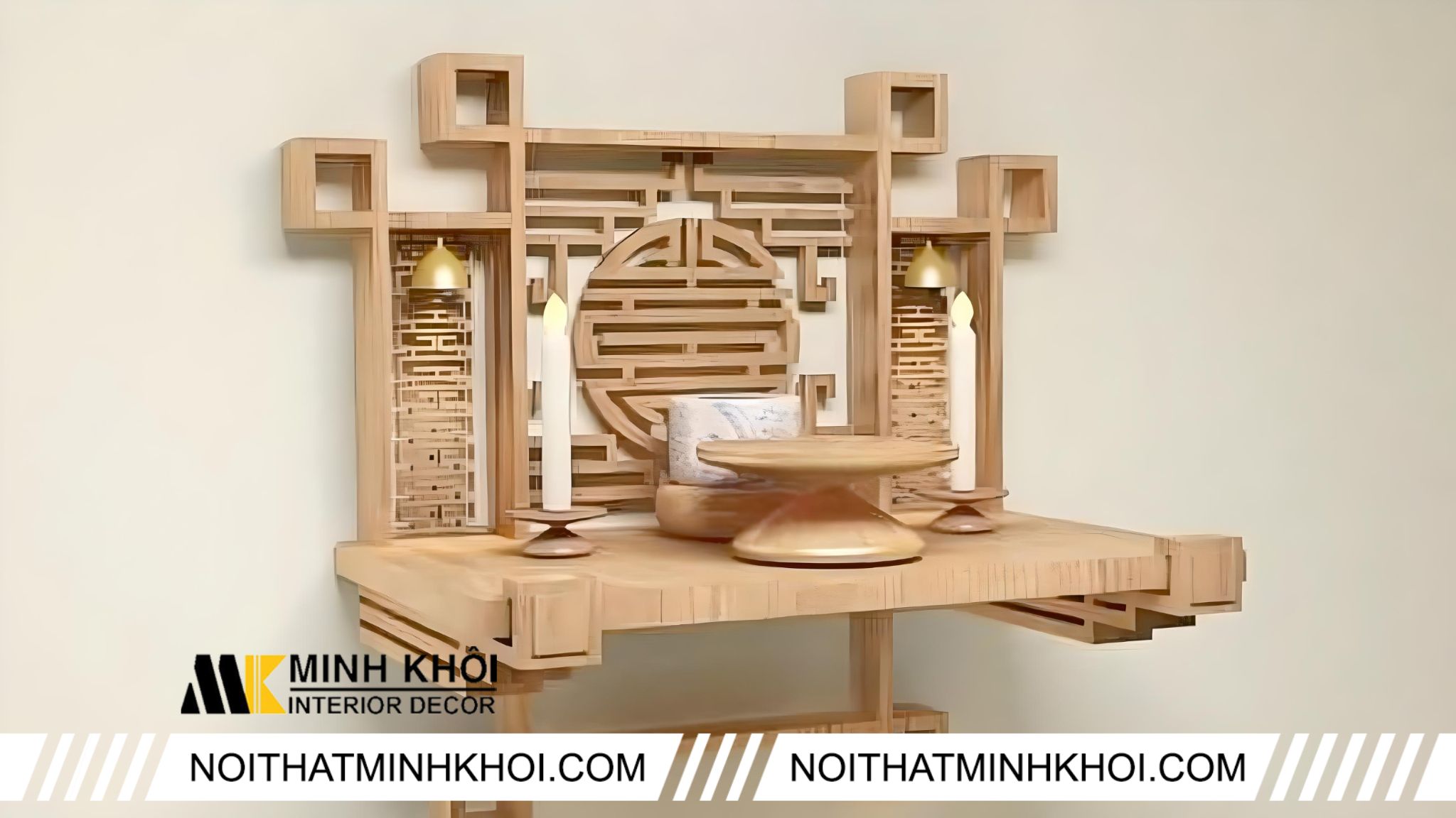 Kích thước chuẩn cho tủ bếp có bàn thờ ông táo