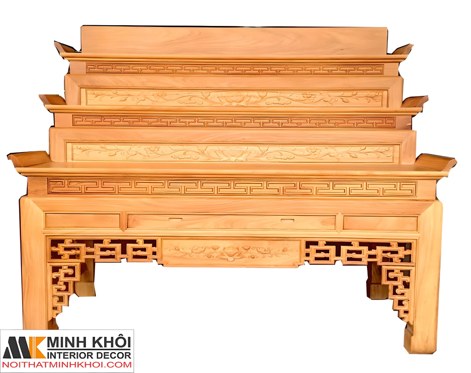 Mẫu bàn thờ tam cấp đẹp phổ biến nhất hiện nay