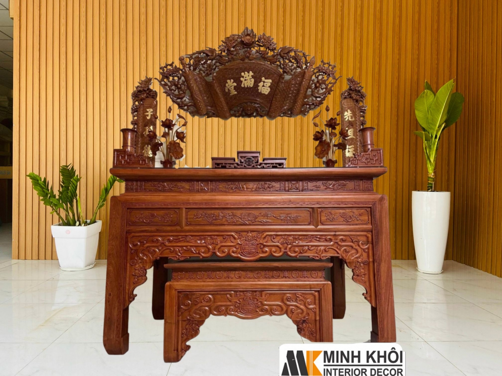 Sập thờ 2 tầng gõ đỏ cao cấp - ST1993