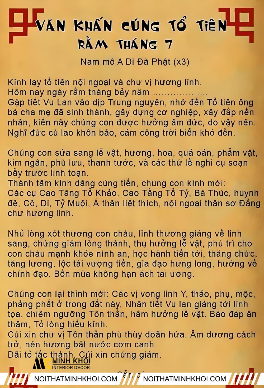 Giới thiệu về văn khấn báo cáo gia tiên