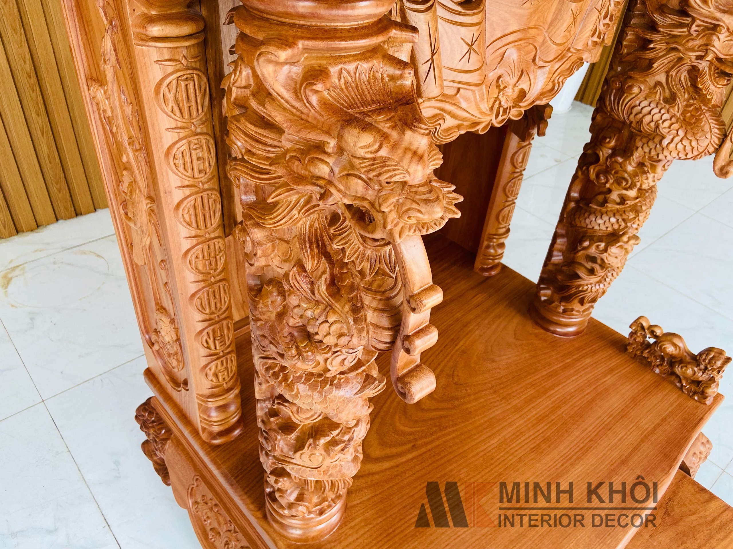 Bàn thờ Ông Địa gõ đỏ 87cm – BTTT911