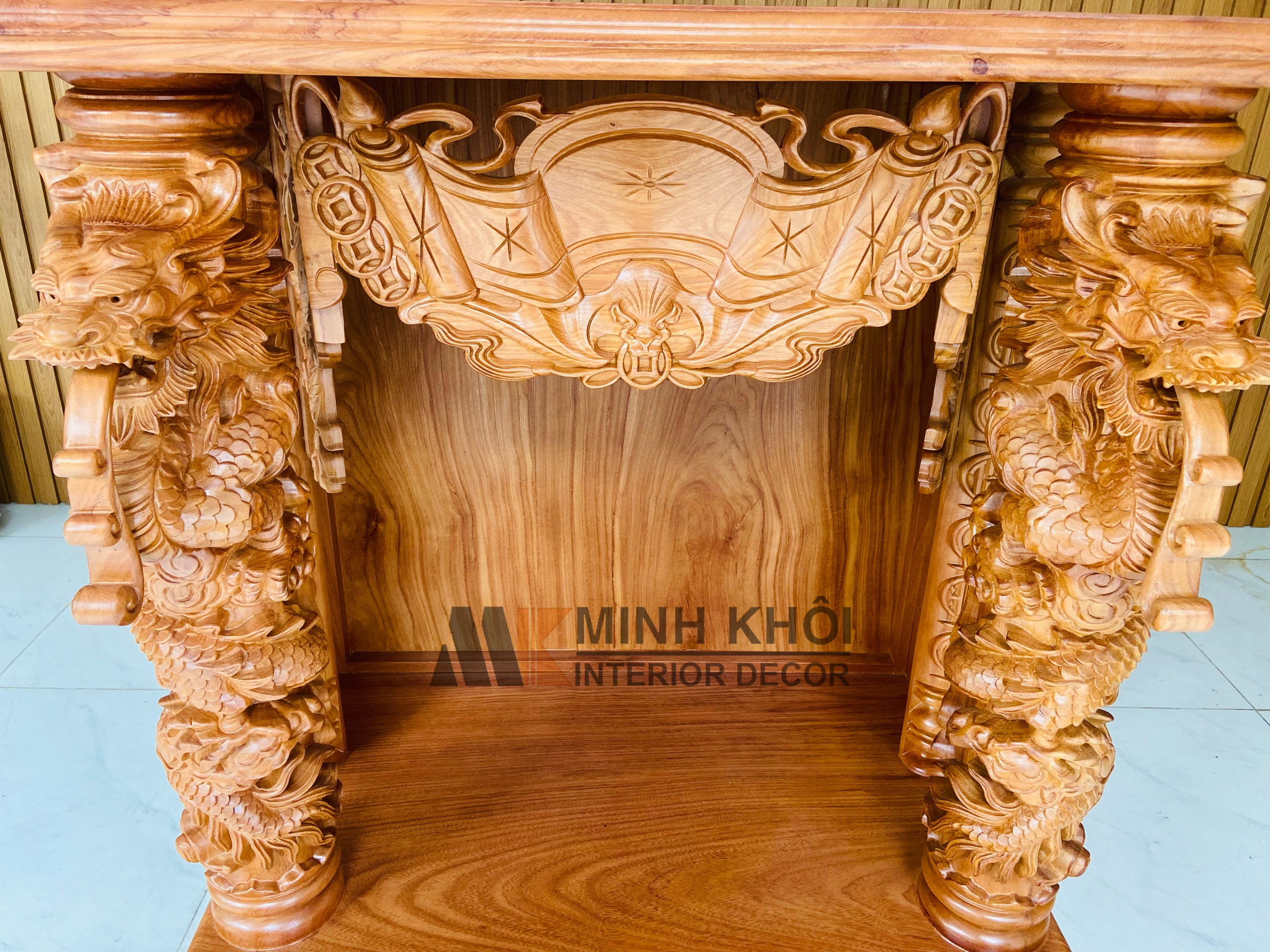 Bàn thờ Ông Địa gõ đỏ 87cm – BTTT911