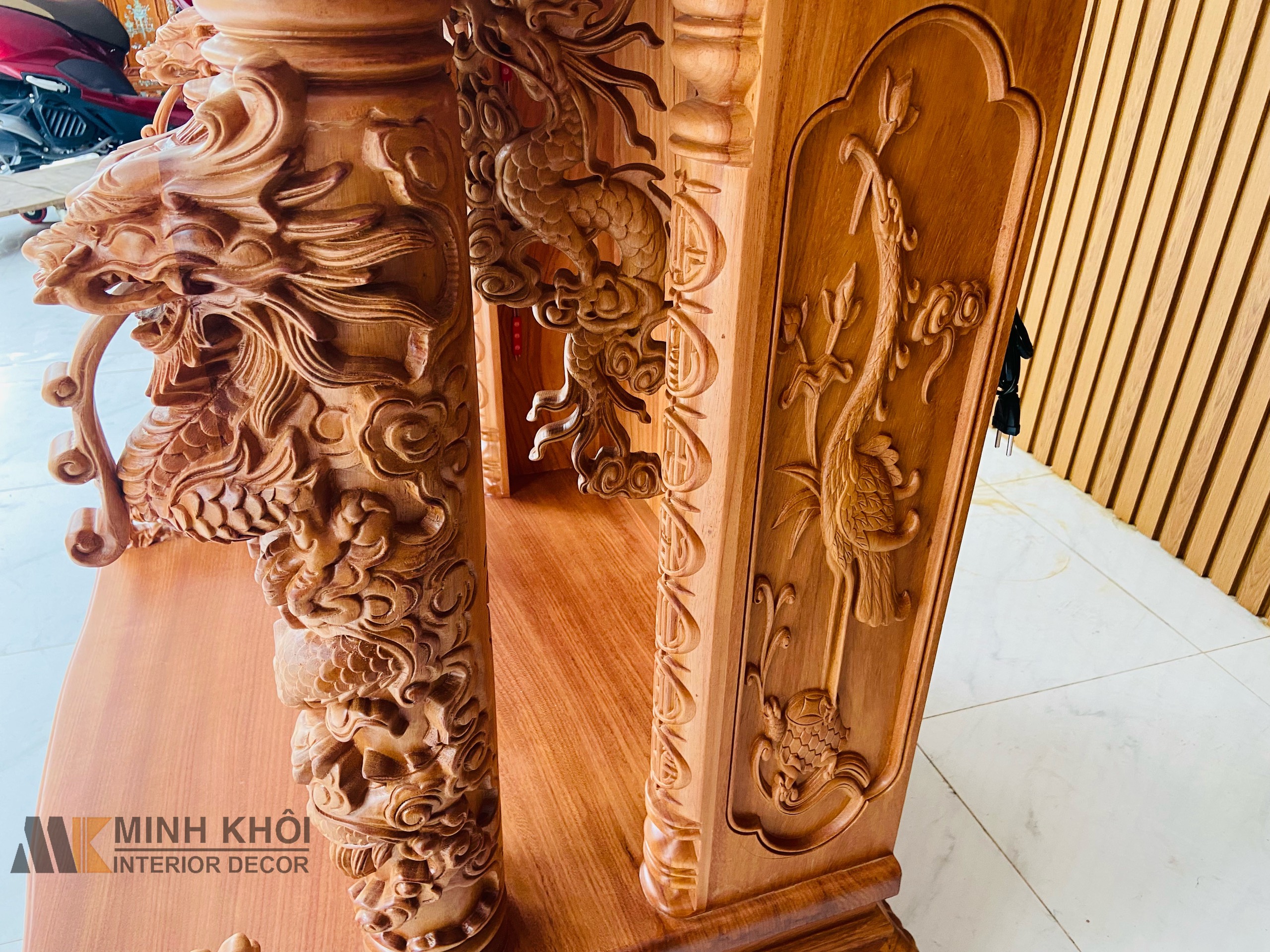 Bàn thờ Ông Địa gõ đỏ 87cm – BTTT911