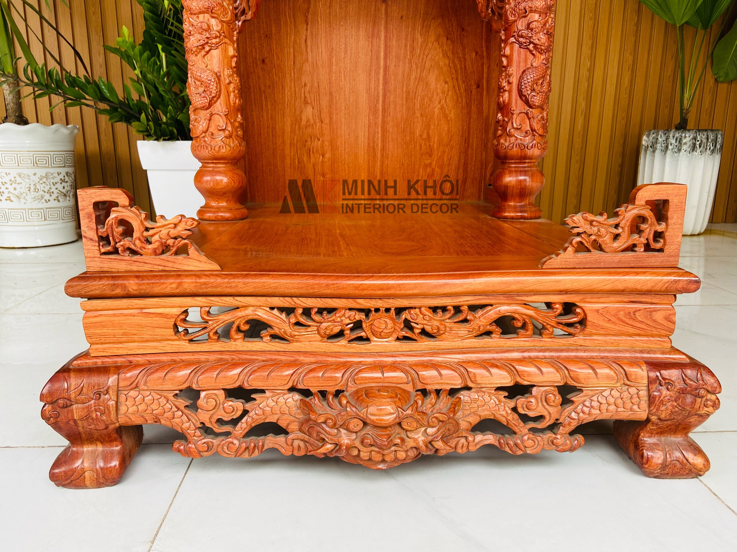 Bàn Thờ Ông Địa Mái Chùa Gỗ Hương - BTTT510