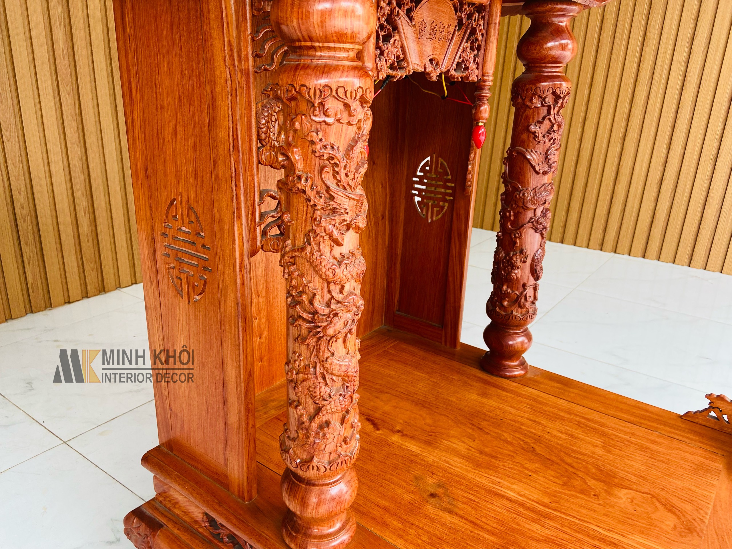 Bàn Thờ Ông Địa Mái Chùa Gỗ Hương - BTTT510