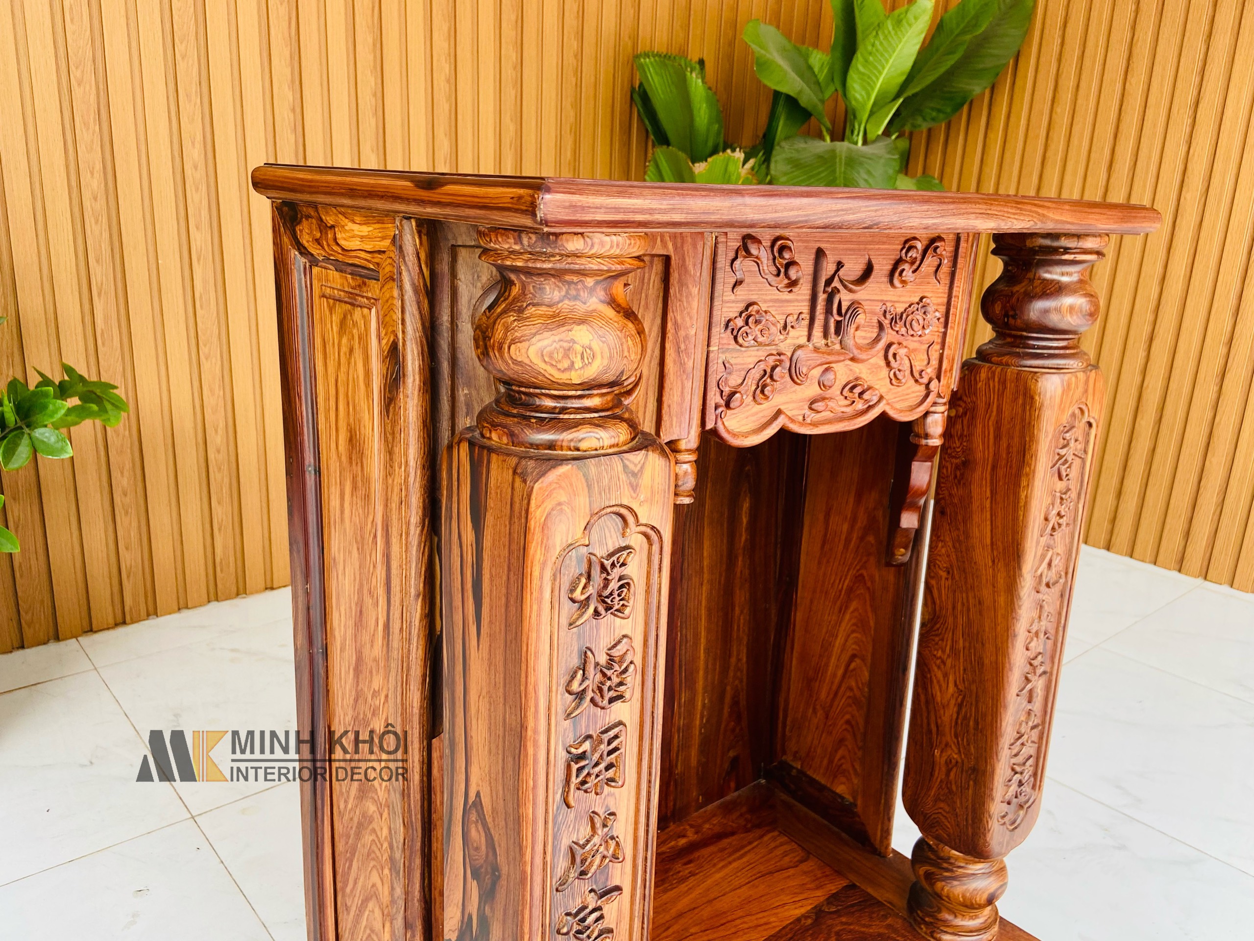 Bàn Thờ Thần Tài Đẹp Gỗ Cẩm Lai -  BTTT907