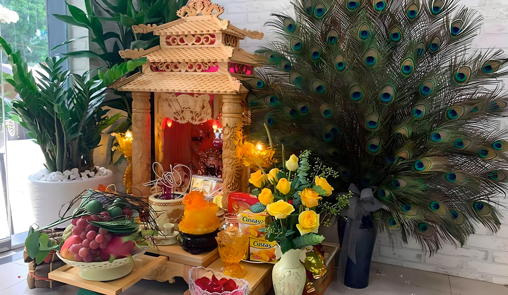 hình ảnh đặt bàn thờ thần tài