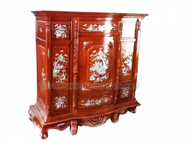 Tủ Thờ Gỗ Căm Xe Khảm Ốc 1m47m - TT219