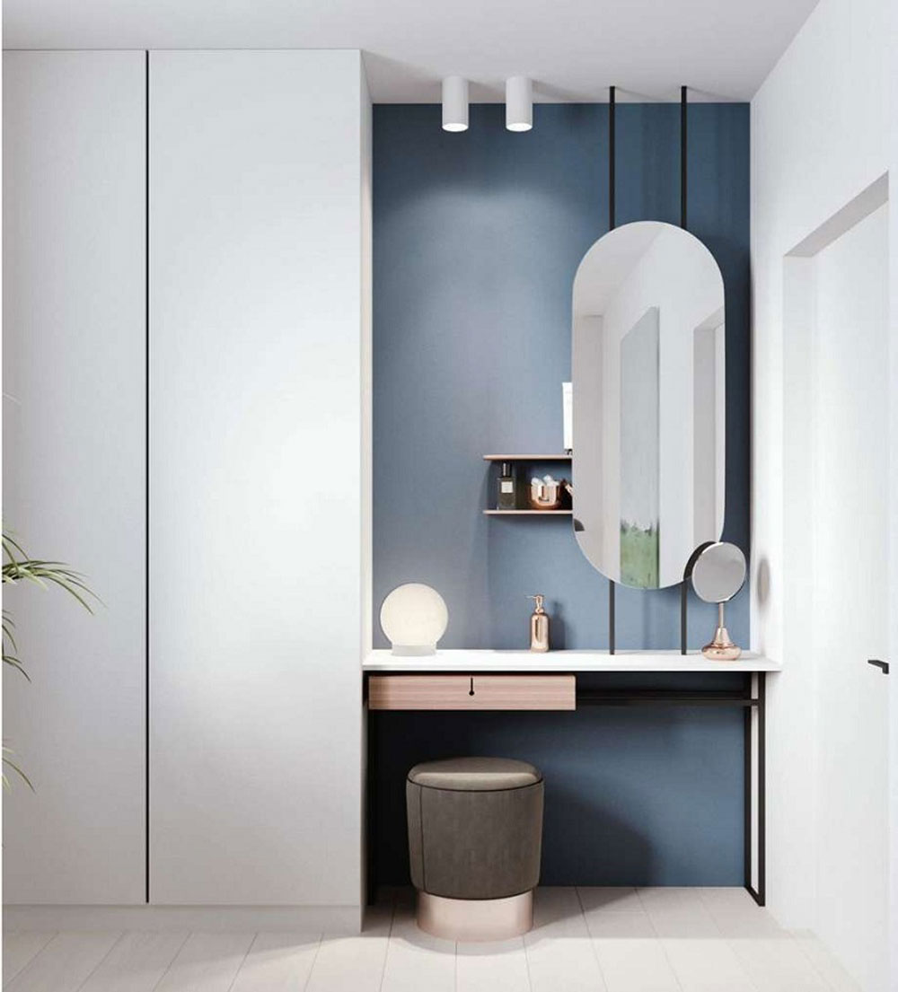 30+ Mẫu Bàn Trang Điểm Âm Tường Tối Ưu Không Gian Phòng Ngủ