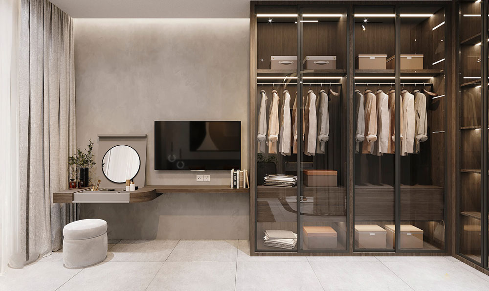 30+ Mẫu Bàn Trang Điểm Âm Tường Tối Ưu Không Gian Phòng Ngủ