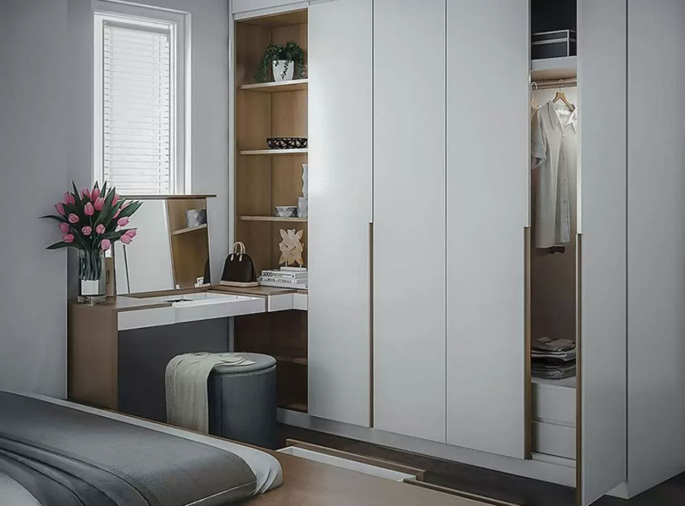 30+ Mẫu Bàn Trang Điểm Âm Tường Tối Ưu Không Gian Phòng Ngủ