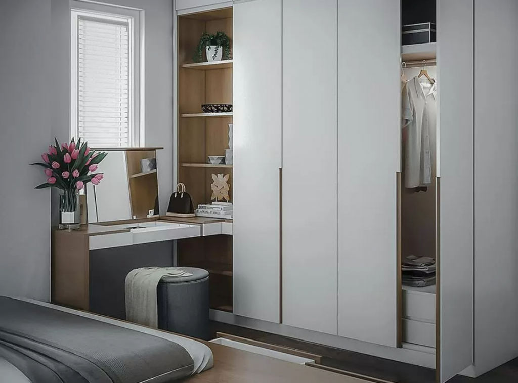 30+ Mẫu Bàn Trang Điểm Âm Tường Tối Ưu Không Gian Phòng Ngủ