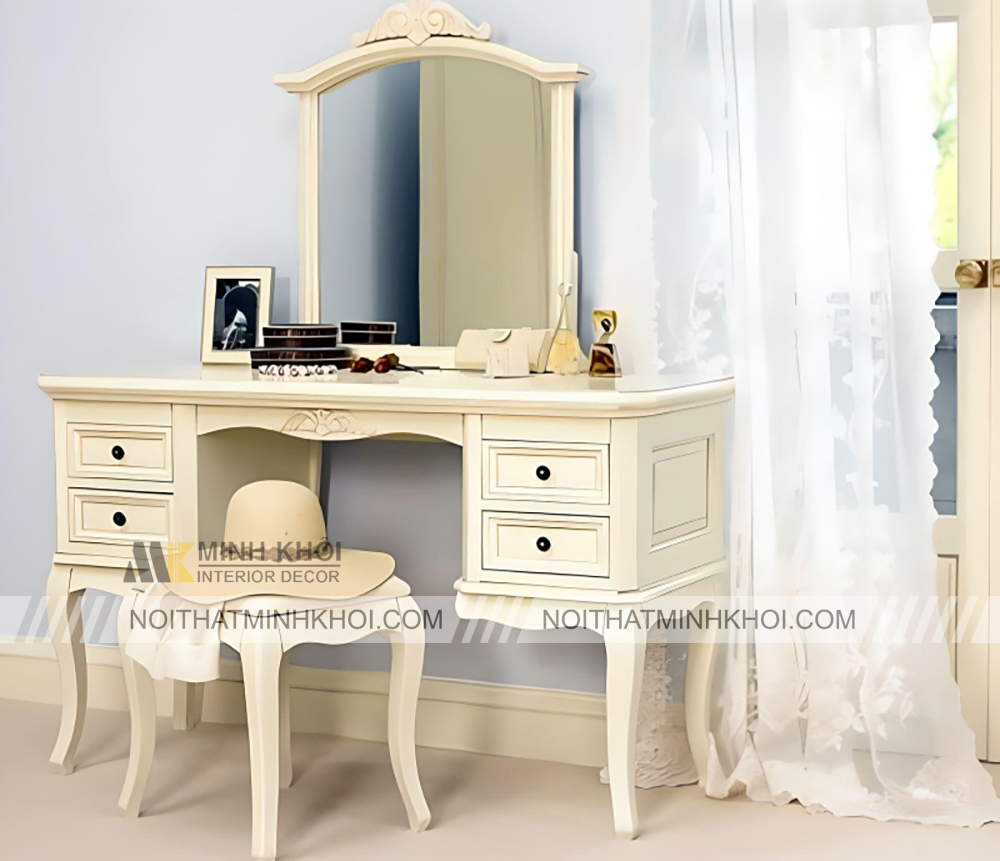 Bàn trang điểm đơn giản phong cách Châu Âu