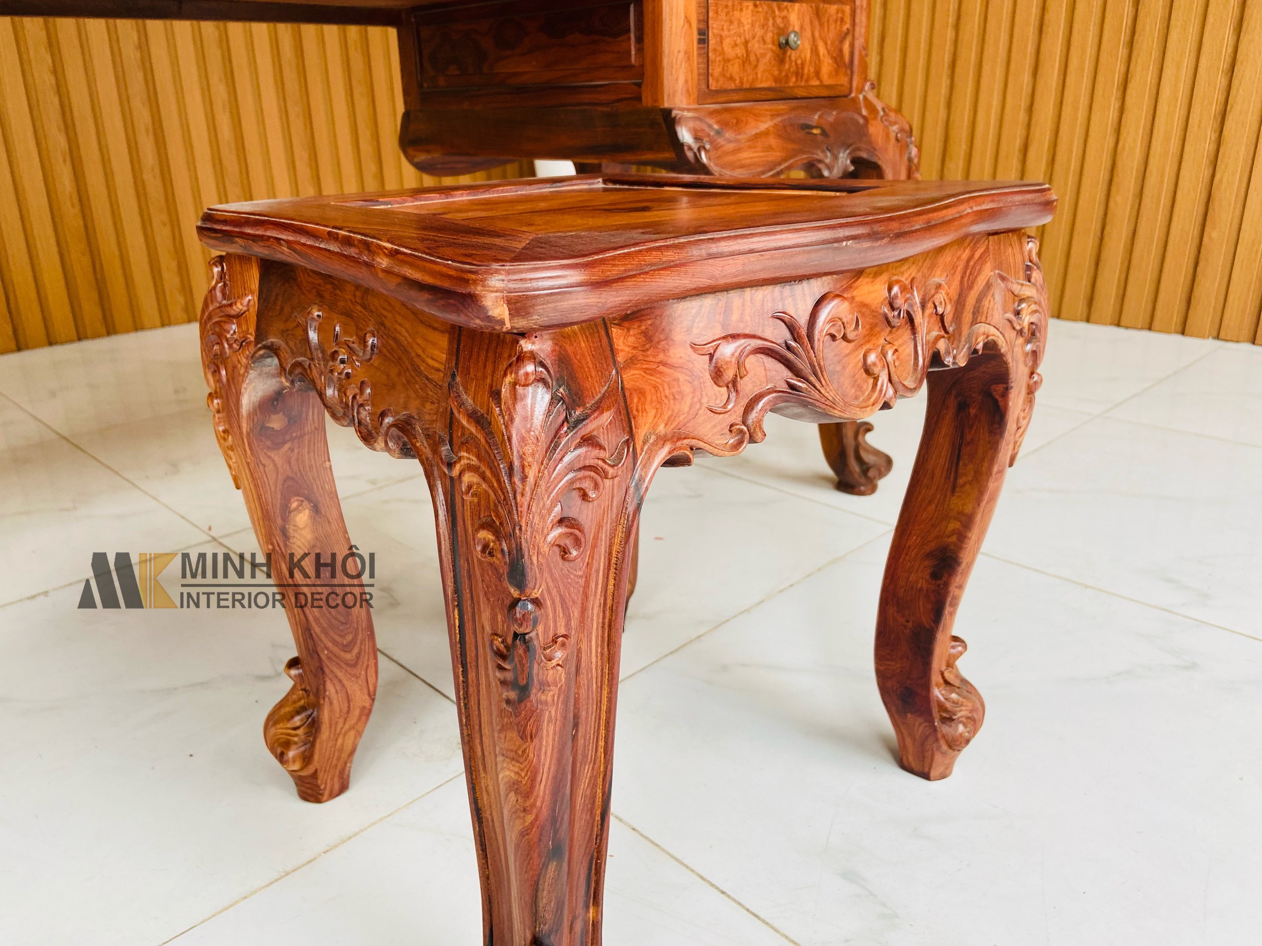 Bàn Trang Điểm Gỗ Cẩm Lai 1m Cao Cấp - BTD265