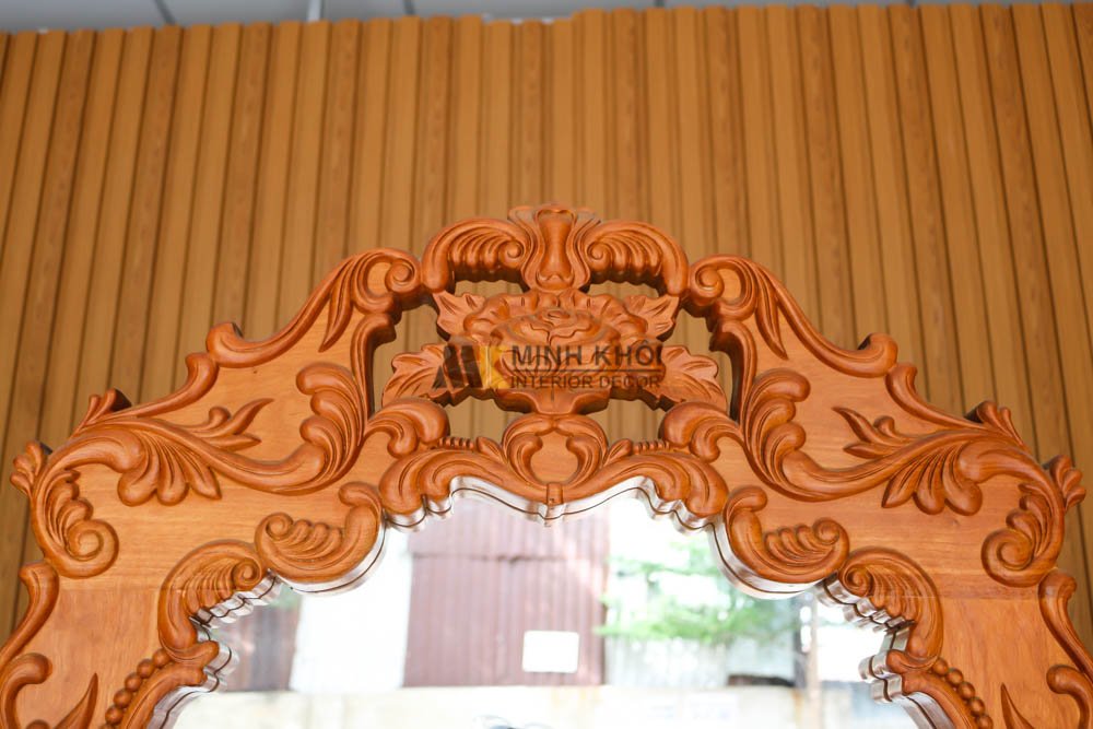 Bàn trang điểm gỗ gõ đỏ - BTD1009