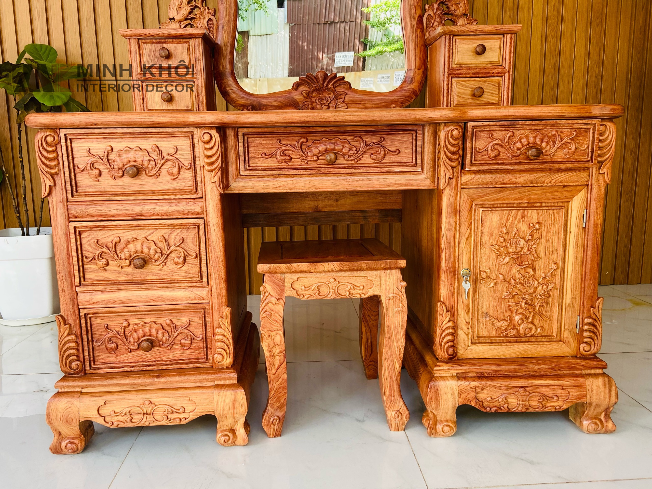 Bàn Trang Điểm Hương Đá 1m2 - BTD1015