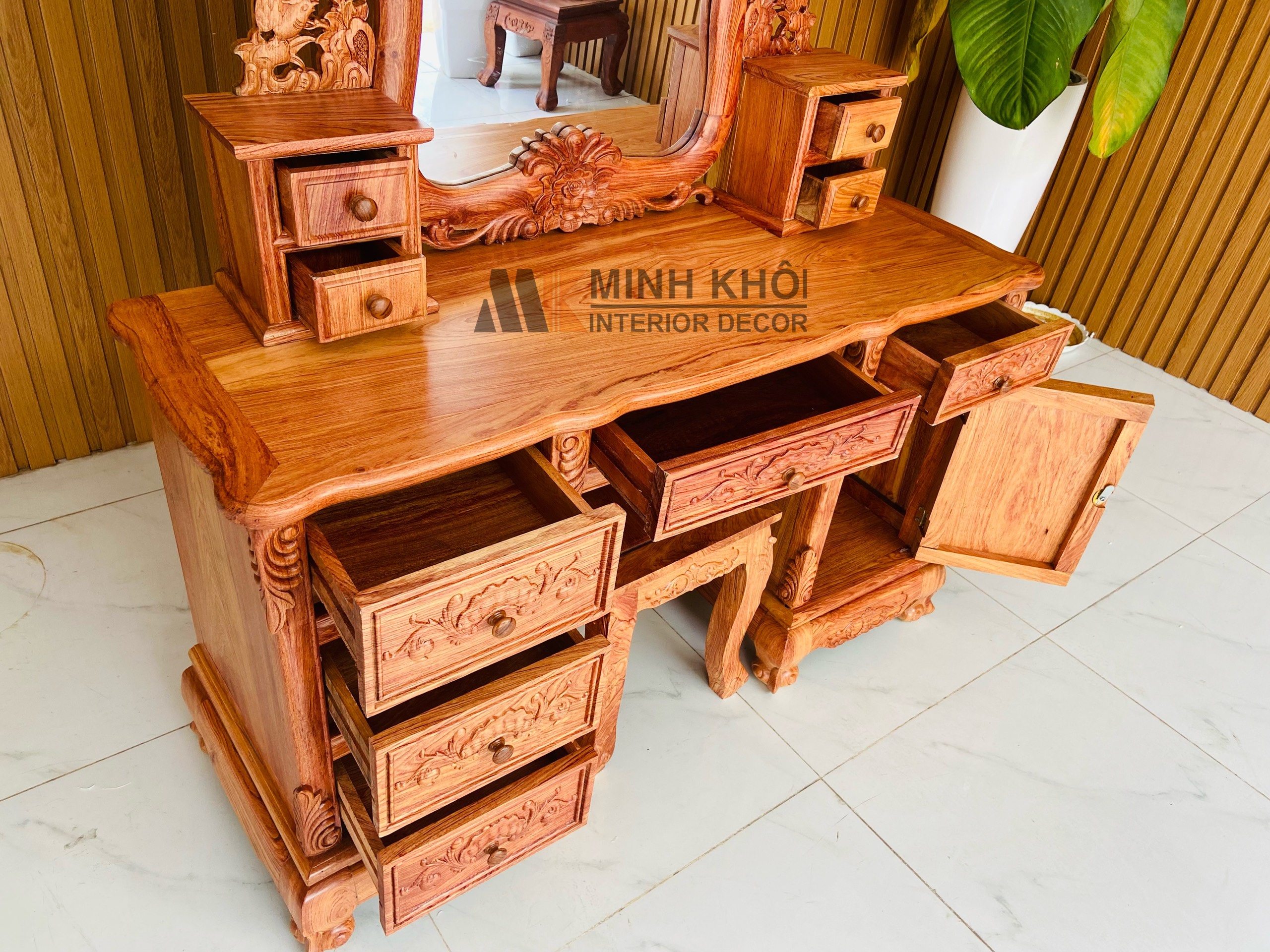 Bàn Trang Điểm Hương Đá 1m2 - BTD1015