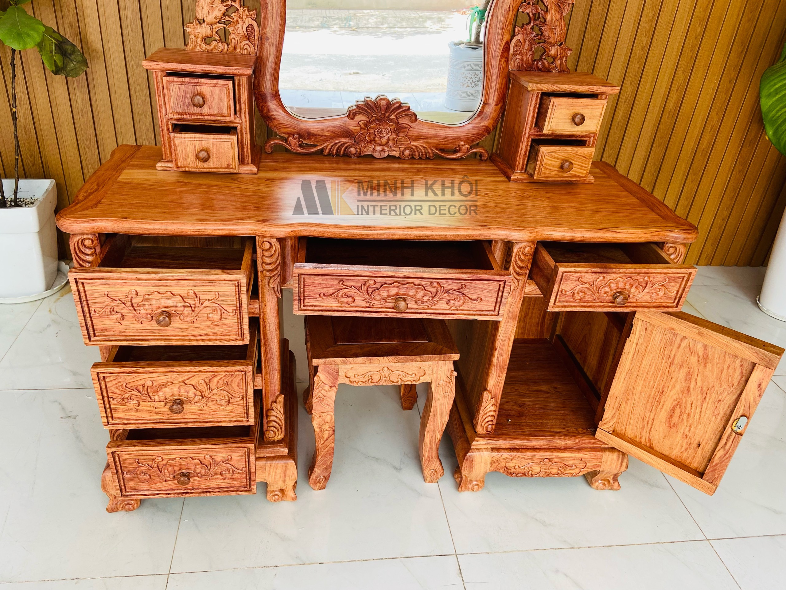 Bàn Trang Điểm Hương Đá 1m2 - BTD1015