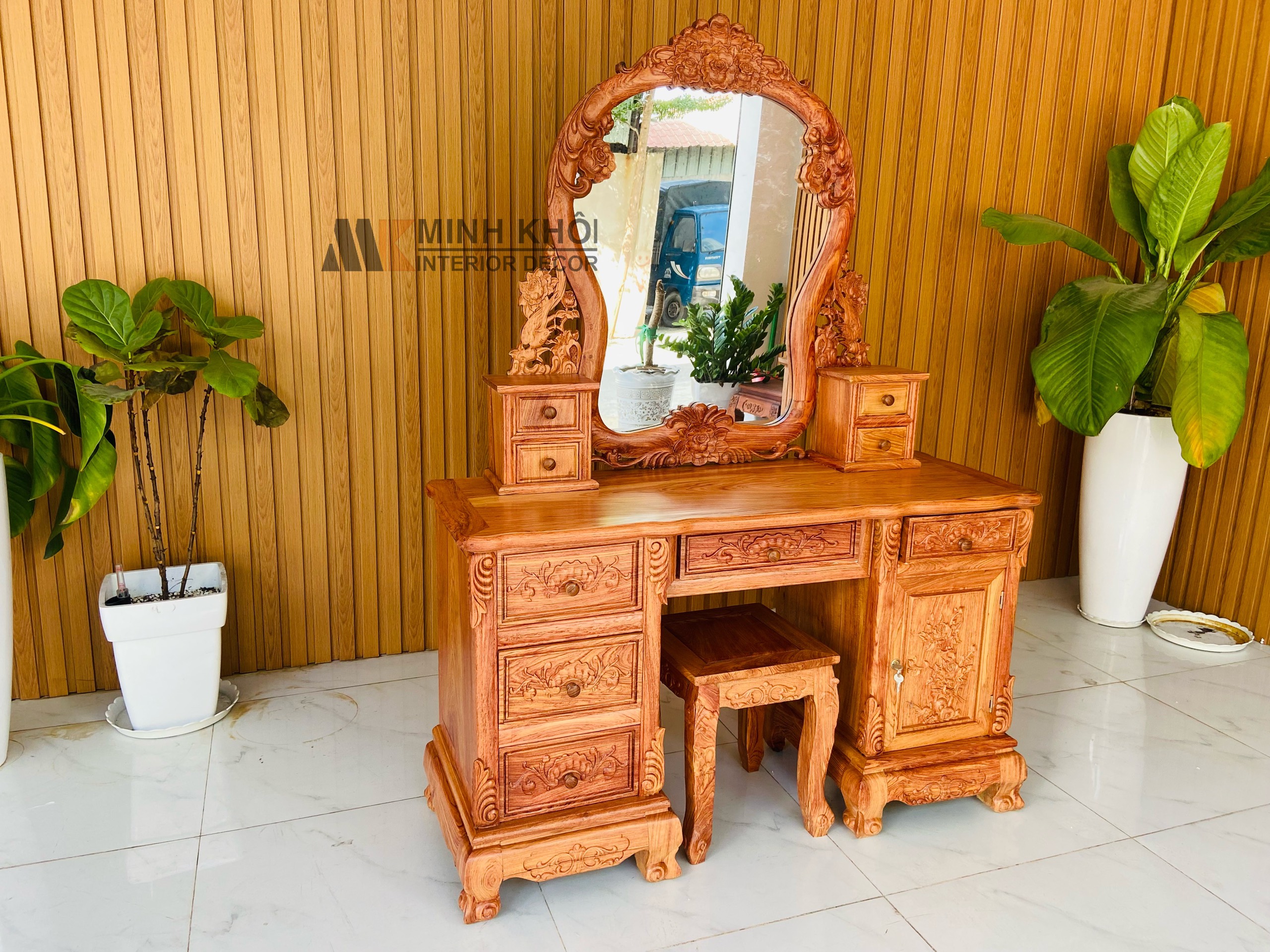 Bàn Trang Điểm Hương Đá 1m2 - BTD1015