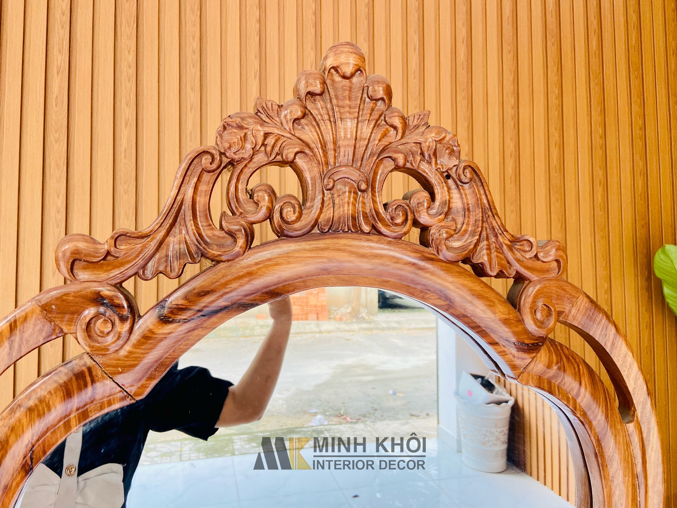 Bàn trang điểm hương xám tiên cá 90cm - BTD277